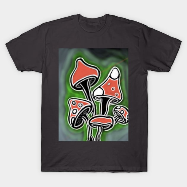 Glowing Mushrooms T-Shirt by Comeau60's